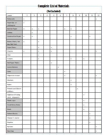 Materials for Number Ninja