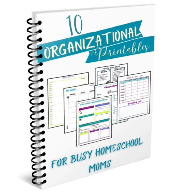 picture of book with organizational printables