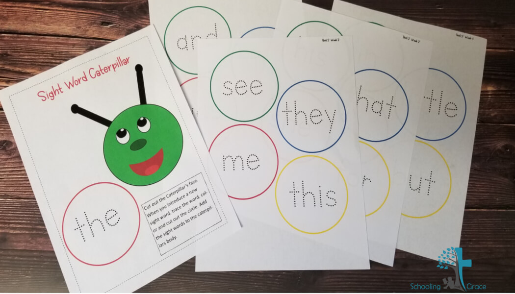 Sight Word Caterpillar