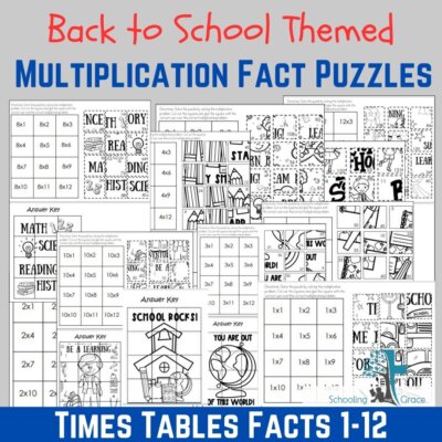 multiplication layout of all the fact puzzles