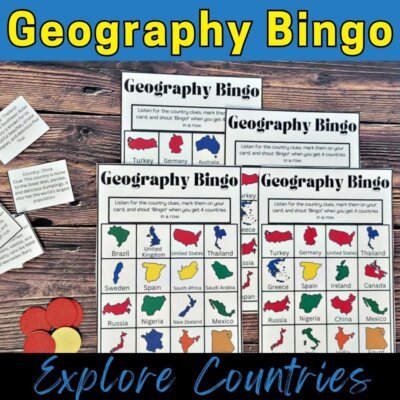 bingo cards with countries