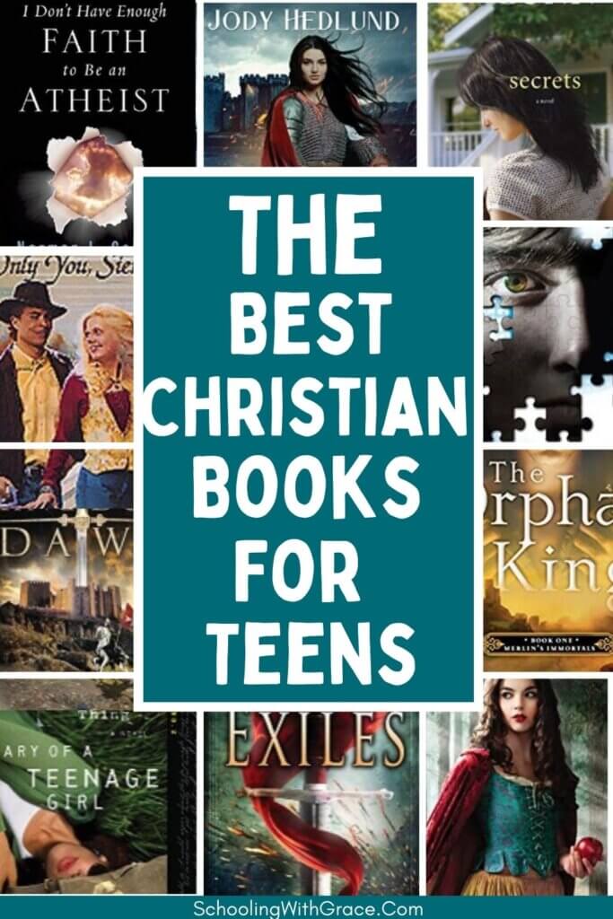 The Best Christian Books for Teens collage of books