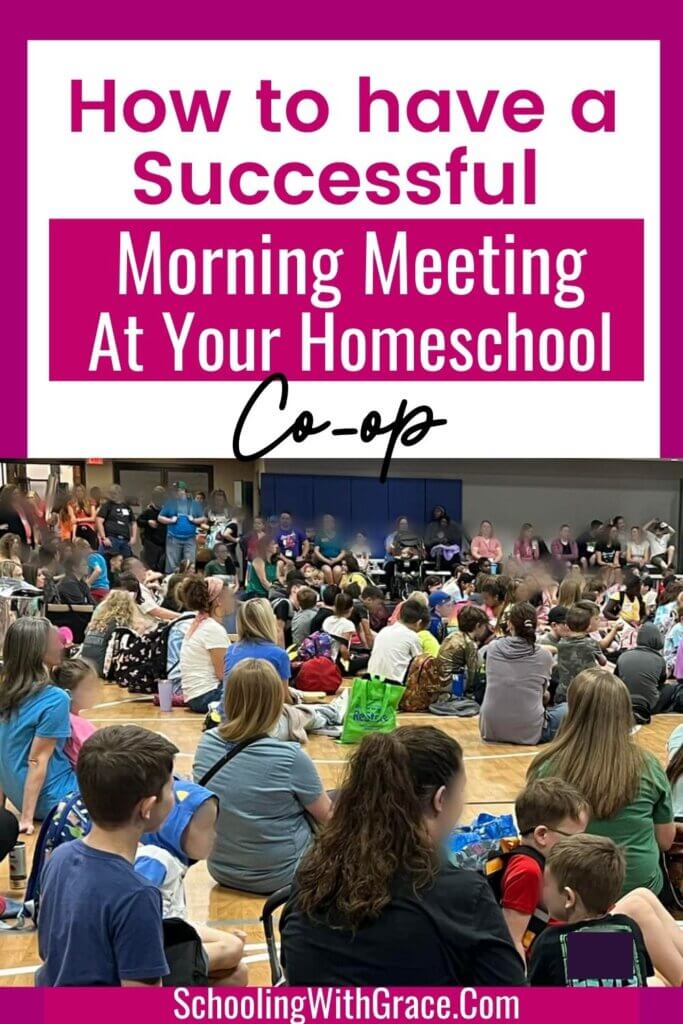 Have a successful morning meeting at co-op. picture of kids assembling 