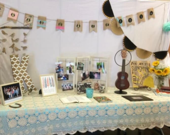 HOmeschool graduation table
