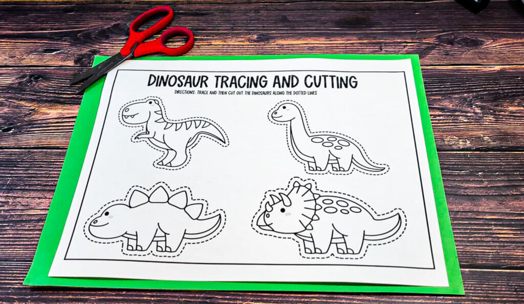 Dinosaur Tracing and cutting