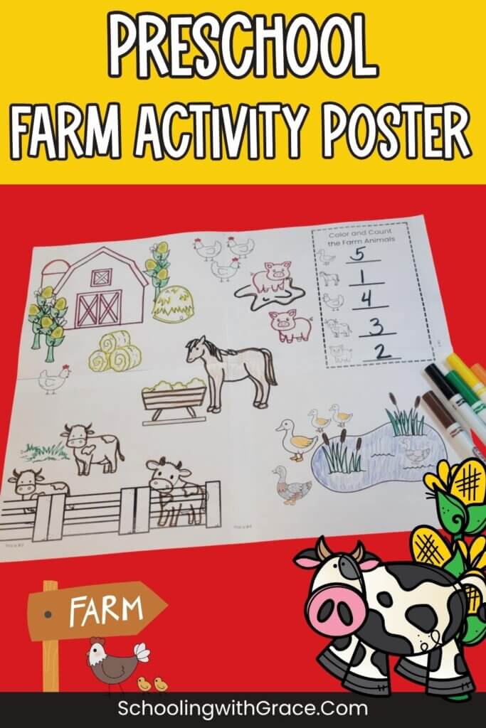 Preschool Farm Activity Poster