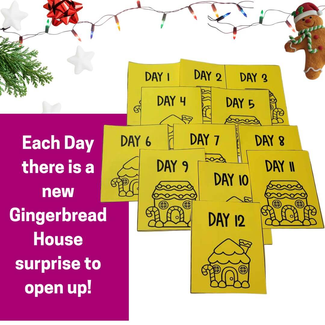 12 Days of Christmas Countdown-Gingerbread Man Language Arts Activity - Image 3