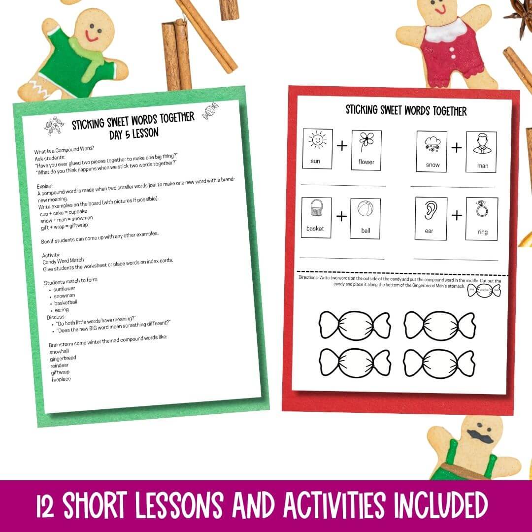 12 Days of Christmas Countdown-Gingerbread Man Language Arts Activity - Image 6