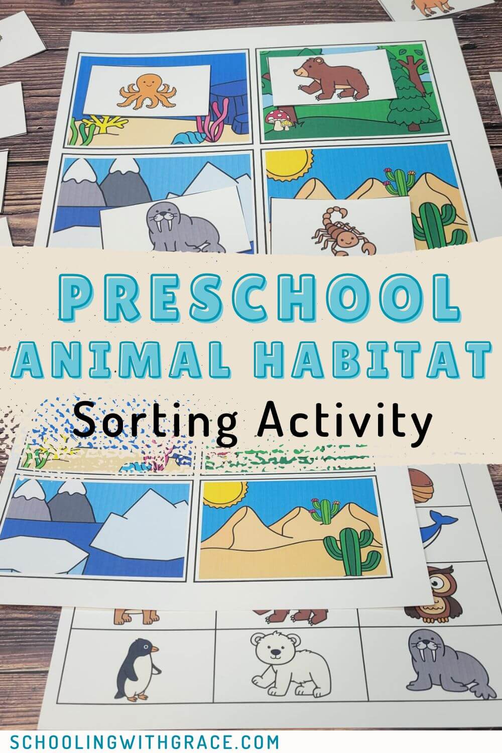 Preschool animal sorting