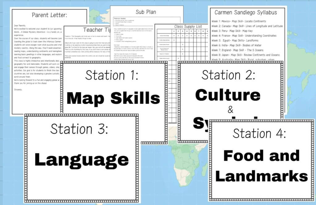 Where in the World- A Global Mystery Adventure Homeschool Co-op Class
